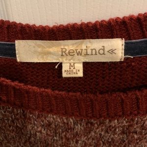 Rewind Sweaters - Rewind Deep Red Knitted Sweater Rewind Sweaters - Rewind Deep Red Knitted Sweater